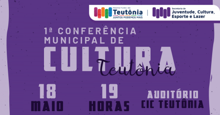 Conferência Extraordinária Municipal de Cultura será no dia 18 de maio